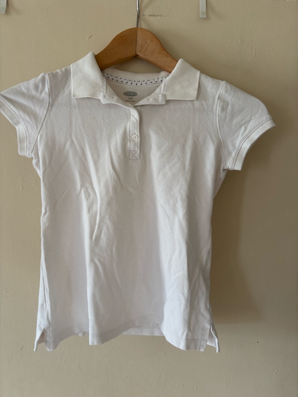 Old Navy White set of 2 Girls Polo Shirts with Short Sleeves Medium (8)